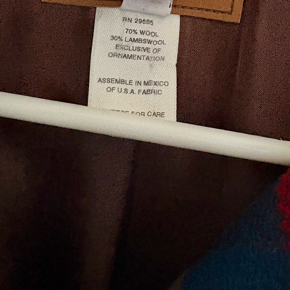 Vtg Pendleton Wool Shadow Plaid Tartan Chore Barn Jacket Shacket | Size Large - Picture 6 of 7